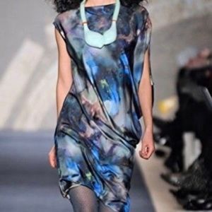 Ports 1961 watercolor multi 100% silk dress